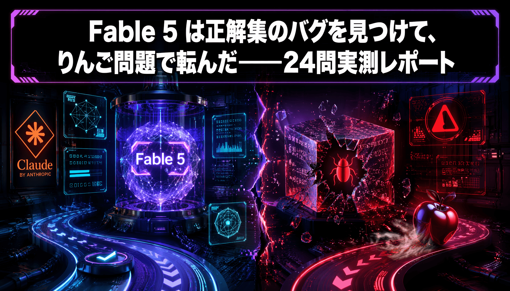 Fable 5 は正解集のバグを見つけて、りんご問題で転んだ——24問実測レポート