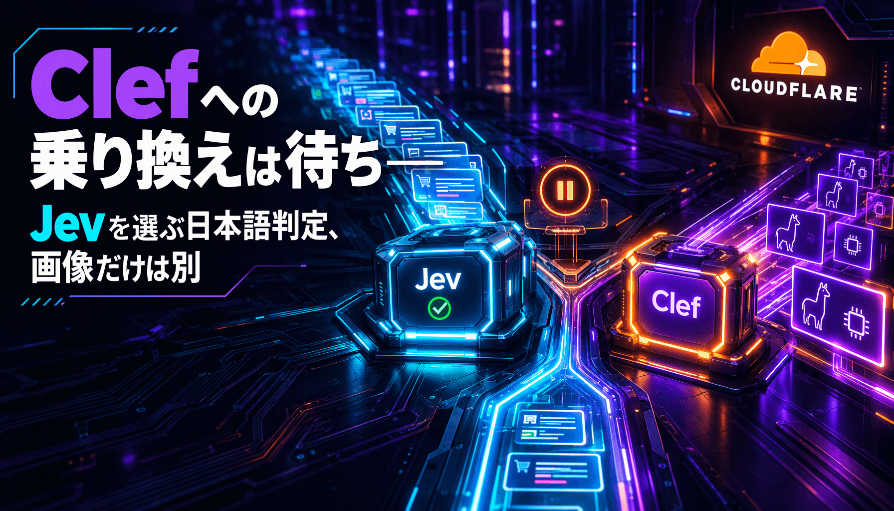 Clefへの乗り換えは待ち——Jevを選ぶ日本語判定、画像だけは別