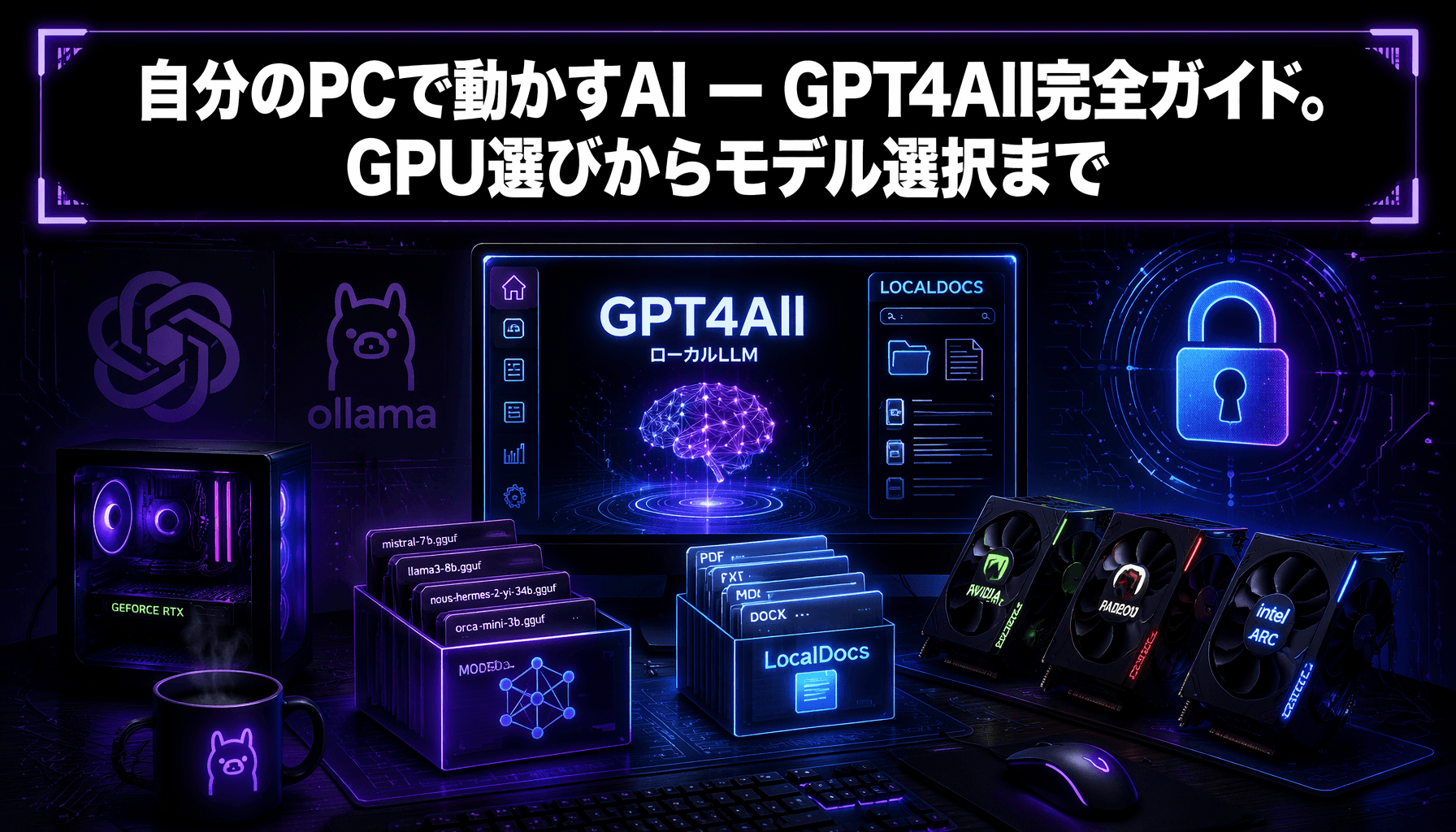 自分のPCで動かすAI — GPT4All完全ガイド。GPU選びからモデル選択まで