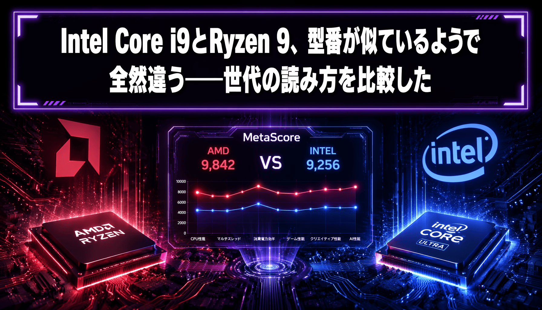 Intel Core i9とRyzen 9、型番が似ているようで全然違う——世代の読み方を比較した