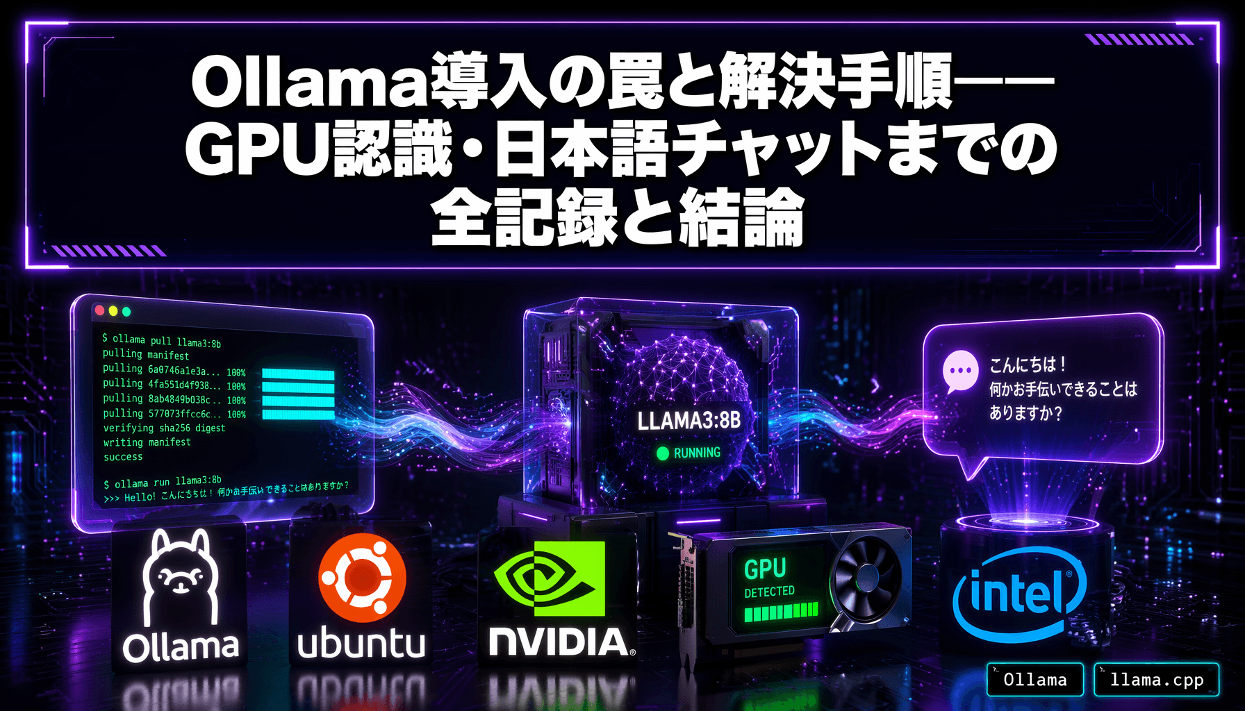Ollama導入の罠と解決手順——GPU認識・日本語チャットまでの全記録と結論