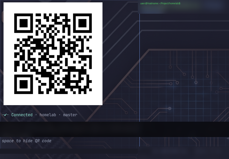 Claude Code Remote Control QR コード表示画面