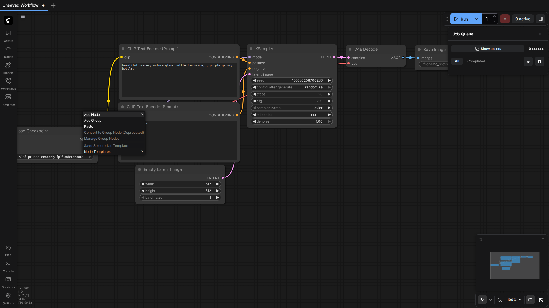 右クリックメニュー（Add Node / Add Group）