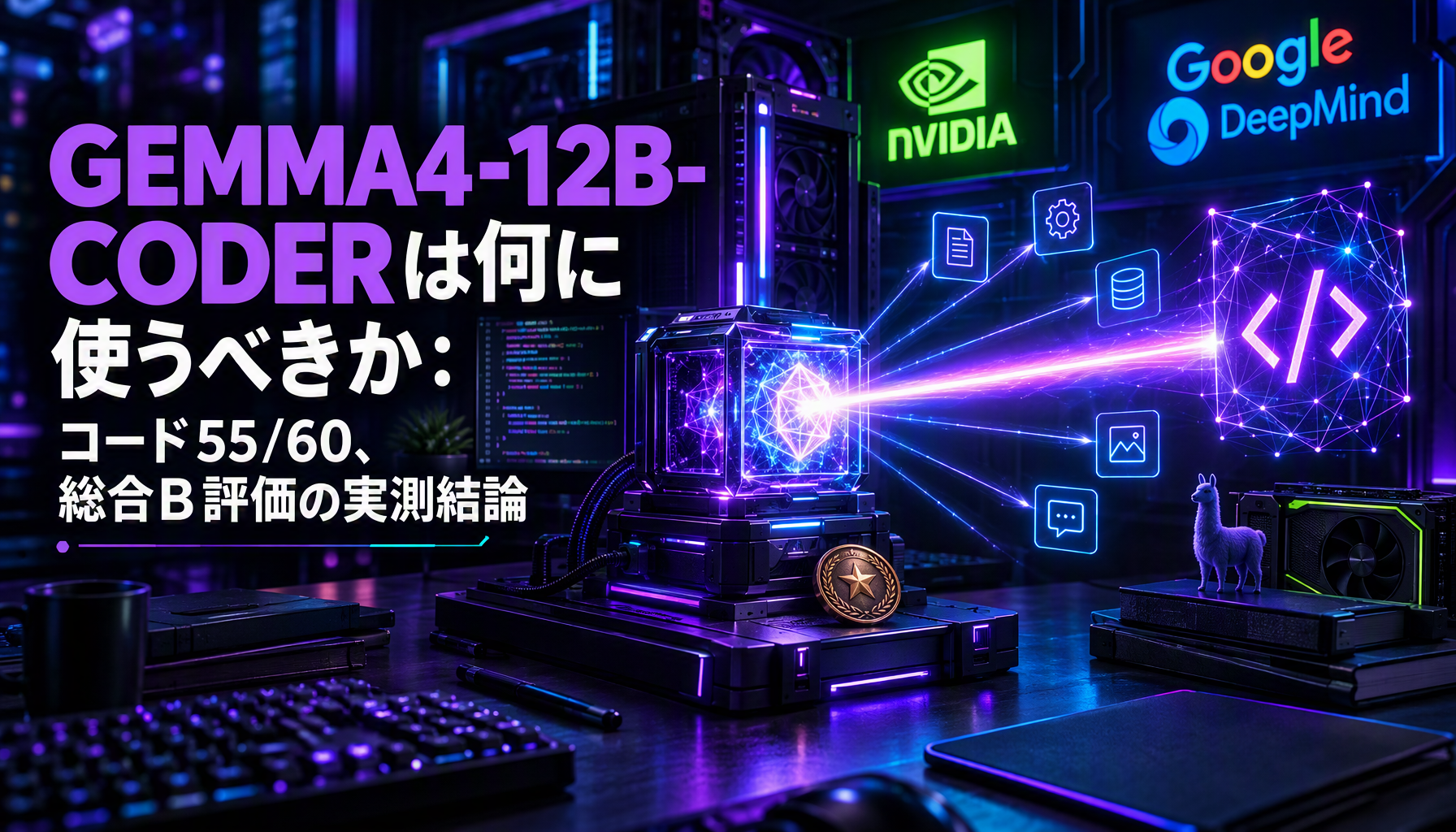 GEMMA4-12B-CODERは何に使うべきか：コード55/60、総合B評価の実測結論 | META-MARK ブログ